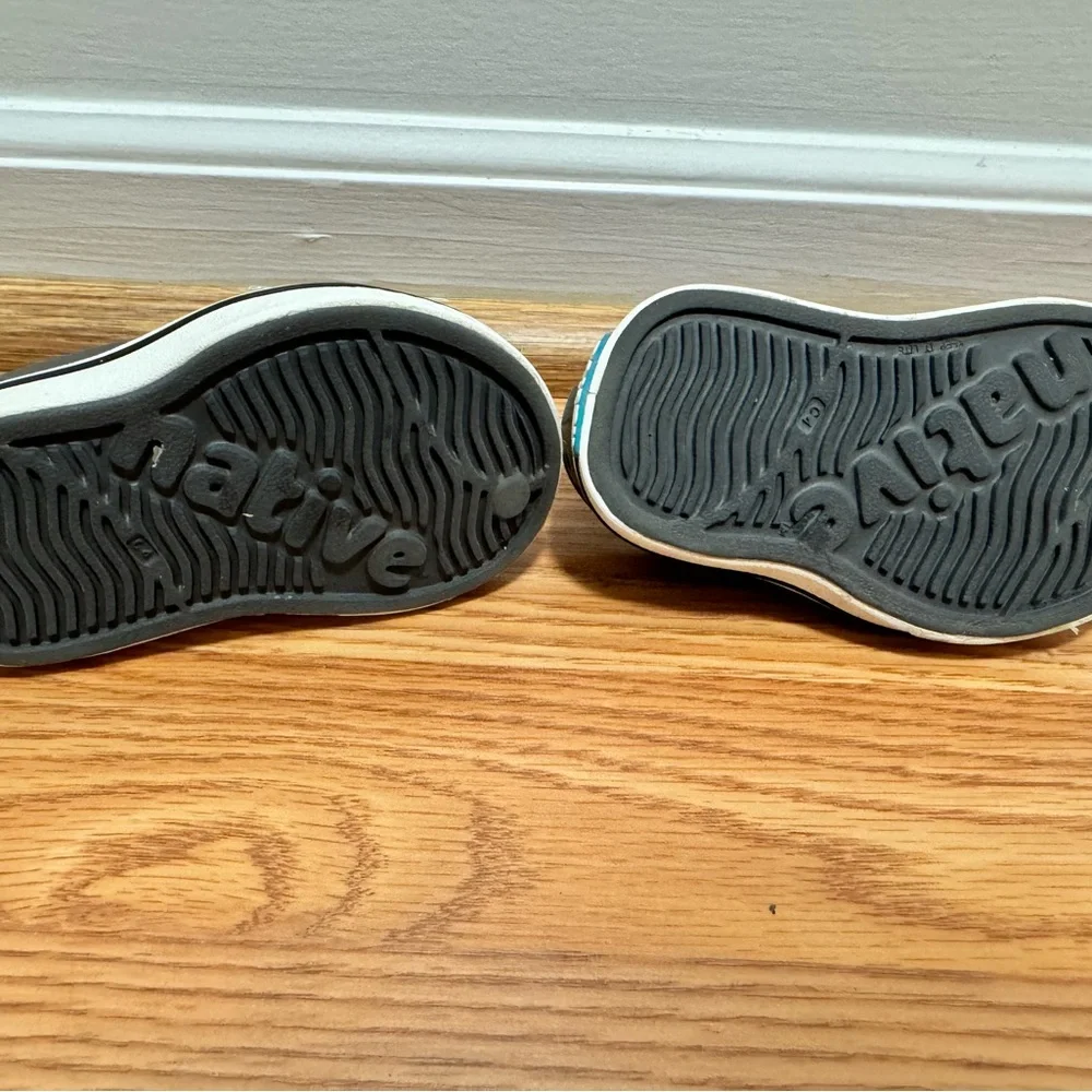 Native Kids Black Slip-On Clog Shoes